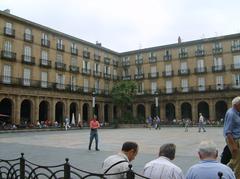 Plaza Nueva in Bilbao with historic buildings and outdoor cafes