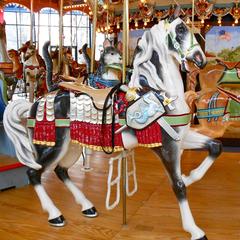 Horse figure on the Dentzel Carousel at Please Touch Museum Philadelphia