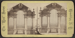 Historic pipe organ inside Plymouth Church
