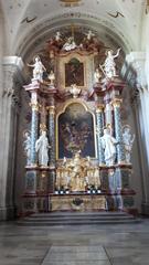 Historic St. Peter's Abbey in Salzburg with surrounding gardens and pathways