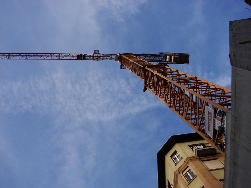 Construction site at Móricz Zsigmond körtér metro station on Budapest M4 line