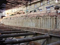 Budapest M4 metro construction site at Móricz Zsigmond körtér