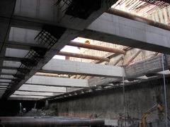 Budapest M4 metro construction at Móricz Zsigmond körtér station