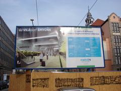 Budapest M4 metro line construction at Móricz Zsigmond körtér station