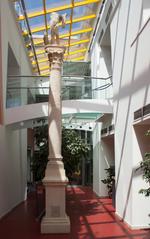 Entrance of the Aquincum Museum interior showing ancient Roman artifacts and exhibits