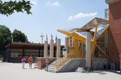 Entrance of the main exhibition building of the Aquincum Museum