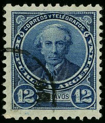 1890 Argentina 12 centavos stamp featuring Alberdi