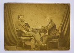 Black and white photograph of Gregorio Benites and Juan Bautista Alberdi
