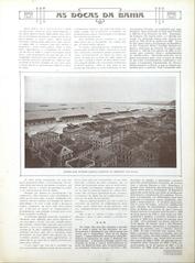 Historical black and white photo of warehouses and docks in Salvador in 1917
