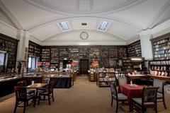 Interior view of the main room in The Portico Library in Manchester