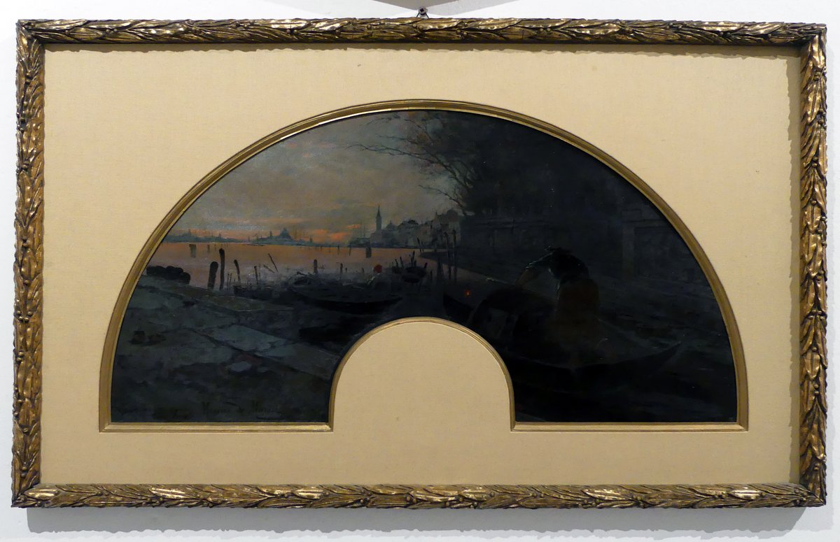 Painting Dai giardini di San Lorenzo by Mario de Maria displayed at Museo Ottocento Bologna during Carlotta Gargalli exhibition