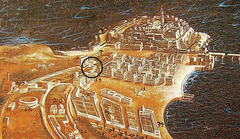 Historical painting of Palazzo Manso-Capomazza in Pozzuoli by Didier Barra and Francois De Nomé