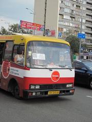 416 route marshrutka minibus in Russia