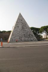 Piramide Cestia in Rome at sunset