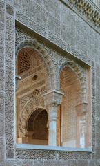 window in Partal garden Alhambra Granada Spain