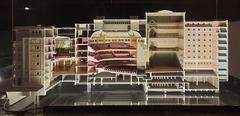 Model of Théâtre des Champs-Elysées on display in foyer