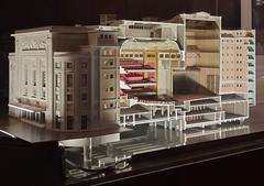 Scale model of Théâtre des Champs-Elysées displayed in the theater's foyer
