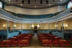 Interior view of The Queen's Hall auditorium from stage to back
