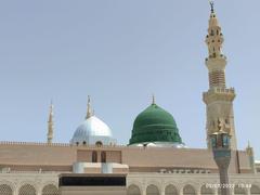 Green Dome of Masjid Al Nabawi in Medina Saudi Arabia