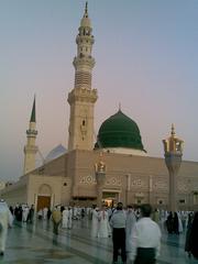 Green Dome of Al-Masjid Al-Nabawi mosque in Medina