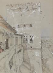 The Torre de Comares at Alhambra by John Frederick Lewis, 1835