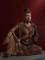 Seated wooden sculpture of the Water-Moon Guanyin (Avalokiteshvara) from Song dynasty China