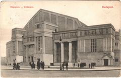 Népopera on postcard Budapest 1912 vintage illustration