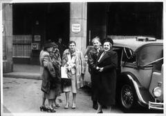 Eva Braun's family departing from Bayrischer Hof Hotel on a trip in 1938