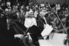 Carel Willink and his wife Sylvia at the opening of his exhibition at the Stedelijk Museum in Amsterdam on 22 February 1980
