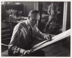 Portrait of Carel Willink, Dutch painter, photographed by Jacob Merkelbach in 1947