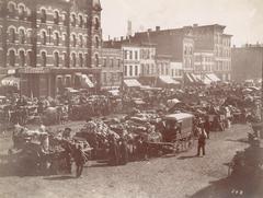Randolph Street Market on Near West Side in Chicago bustling outdoor market scene