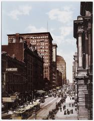 Historic photochrom postcard of Brooklyn Bridge from the Detroit Photographic Company