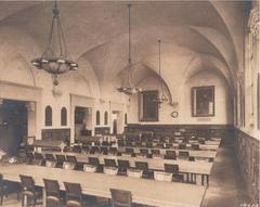 Vintage reading room of John Crerar Library on Randolph Street in the 1940s