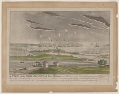 Bombardment of Fort McHenry near Baltimore by British fleet on September 13, 1814