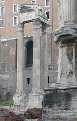 Roman Forum Temple of the Divine Vespasian in Rome