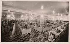 Interior view of the grocery department in Warenhaus Wertheim, Breslau, designed by Hermann Dernburg, circa 1929-1930