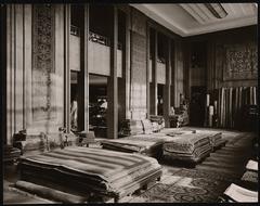 Interior view of the carpet department in Warenhaus Wertheim department store in Breslau, designed by Hermann Dernburg around 1929-1930
