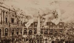 Celebration of the 10th anniversary of Queen Victoria's coronation in Piazza Tesoreria, Valletta, 1847
