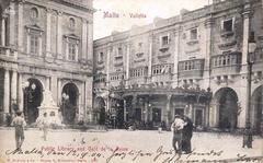 Historic Public Library and Café de la Reine in Malta