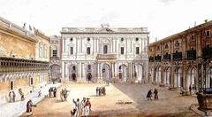 Malta Public Library in Valletta historic painting by Charles de Brocktorff
