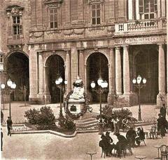 Piazza Regina in Valletta with statue of Queen Victoria adorned with wreaths