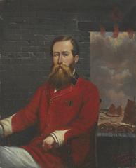 Portrait of Captain Robert Coney Whiting in 70th Bengal Native Infantry uniform in Canton