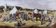 The 1st Administrative Battalion of the Norfolk Volunteers at Gunton Park painting by Claude Lorraine Richard Wilson
