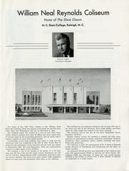 1953 Dixie Classic college basketball tournament official program page