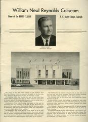 1954 Dixie Classic college basketball tournament official program page from Raleigh North Carolina
