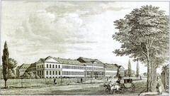 Perspective view of Allgemeines Krankenhaus St. Georg in Hamburg from Lohmühle