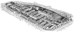 Aerial view of Allgemeines Krankenhaus in St. Georg after reconstruction