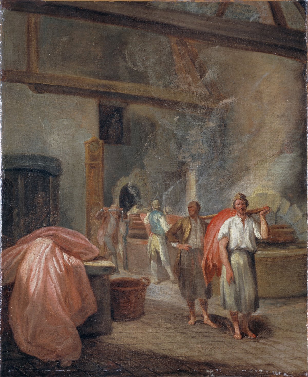 Interior of a traditional dyeing workshop at the Gobelins