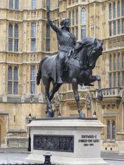 Equestrian statue of Richard I of England outside Parliament in London
