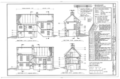 Architectural drawing of the Claus Rittenhouse House located at Lincoln Drive and Rittenhouse Street in Philadelphia